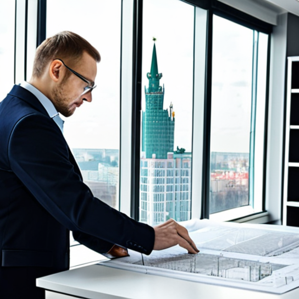 건축평가사의 직업적 성취를 극대화하는 방법 - Modern Office Interior**

"A professional architect in a fully clothed, modest business attire, revi...