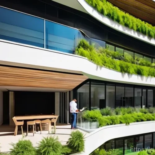 Home 27 건축평가 전문가로서의 인사이트 공유 - **Prompt:** A breathtaking, ultra-modern skyscraper stands tall in a vibrant, bustling city. The bui...