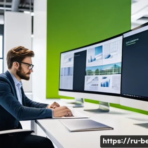 Home 13 건축평가사의 경력관리 전략 - A modern architectural expert workspace showing a professional in business casual attire working on ...