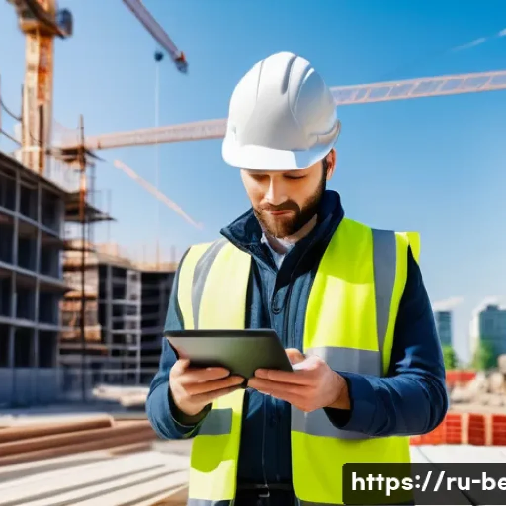 건축평가 전문가가 자주 겪는 문제 해결법 - A professional building inspector using a modern smartphone and tablet with specialized construction...
